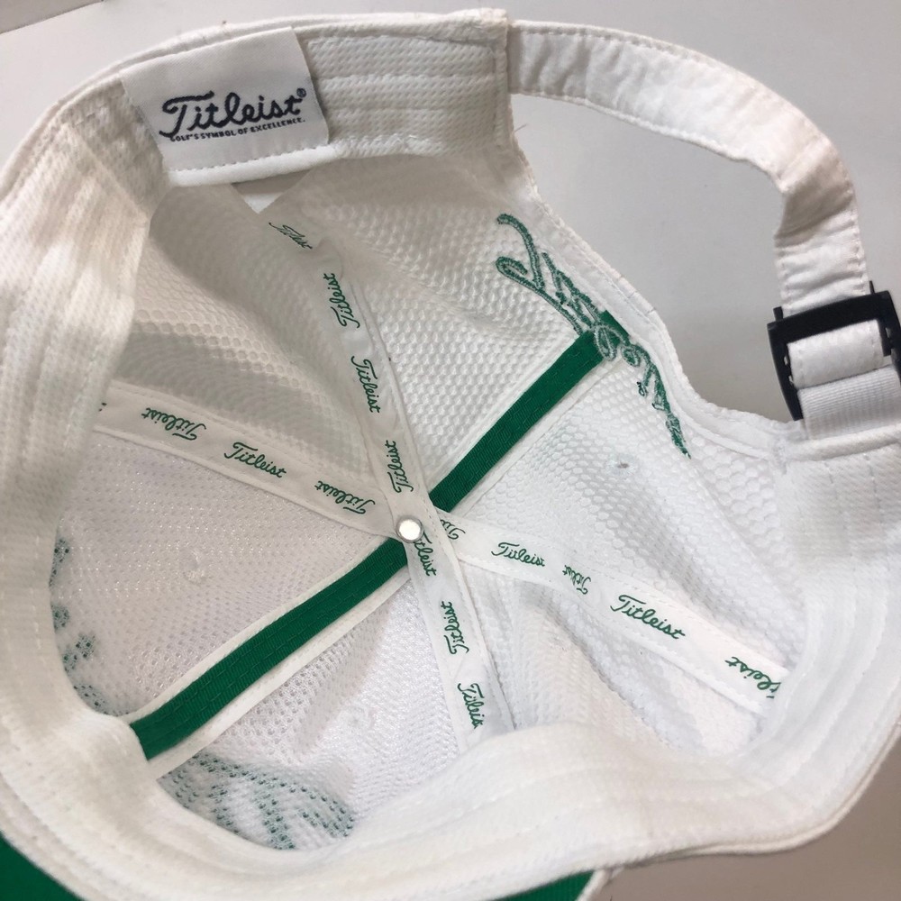 Titleist Golf Strapback Hat Green Shamrock White Adjustable Size Men's - Picture 3 of 3